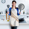 Brown Beige Marble Women's Apron-grizzshop