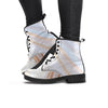 Brown Beige Marble Women's Boots-grizzshop