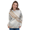 Brown Beige Marble Women's Hoodie-grizzshop