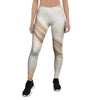 Brown Beige Marble Women's Leggings-grizzshop