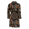 Brown Boho Peacock Dream Catcher Feather Men Long Robe-grizzshop