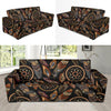 Brown Boho Peacock Dream Catcher Feather Sofa Covers-grizzshop