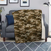 Brown Camo And Camouflage Print Blanket-grizzshop