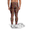 Brown Candy Sprinkles Sweet Print Pattern Men's Leggings-grizzshop