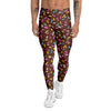 Brown Candy Sprinkles Sweet Print Pattern Men's Leggings-grizzshop