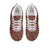 Brown Candy Sprinkles Sweet Print Pattern White Sneaker-grizzshop