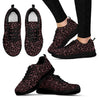 Brown Cheetah Leopard Pattern Print Black Sneaker Shoes For Men Women-grizzshop