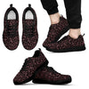 Brown Cheetah Leopard Pattern Print Black Sneaker Shoes For Men Women-grizzshop