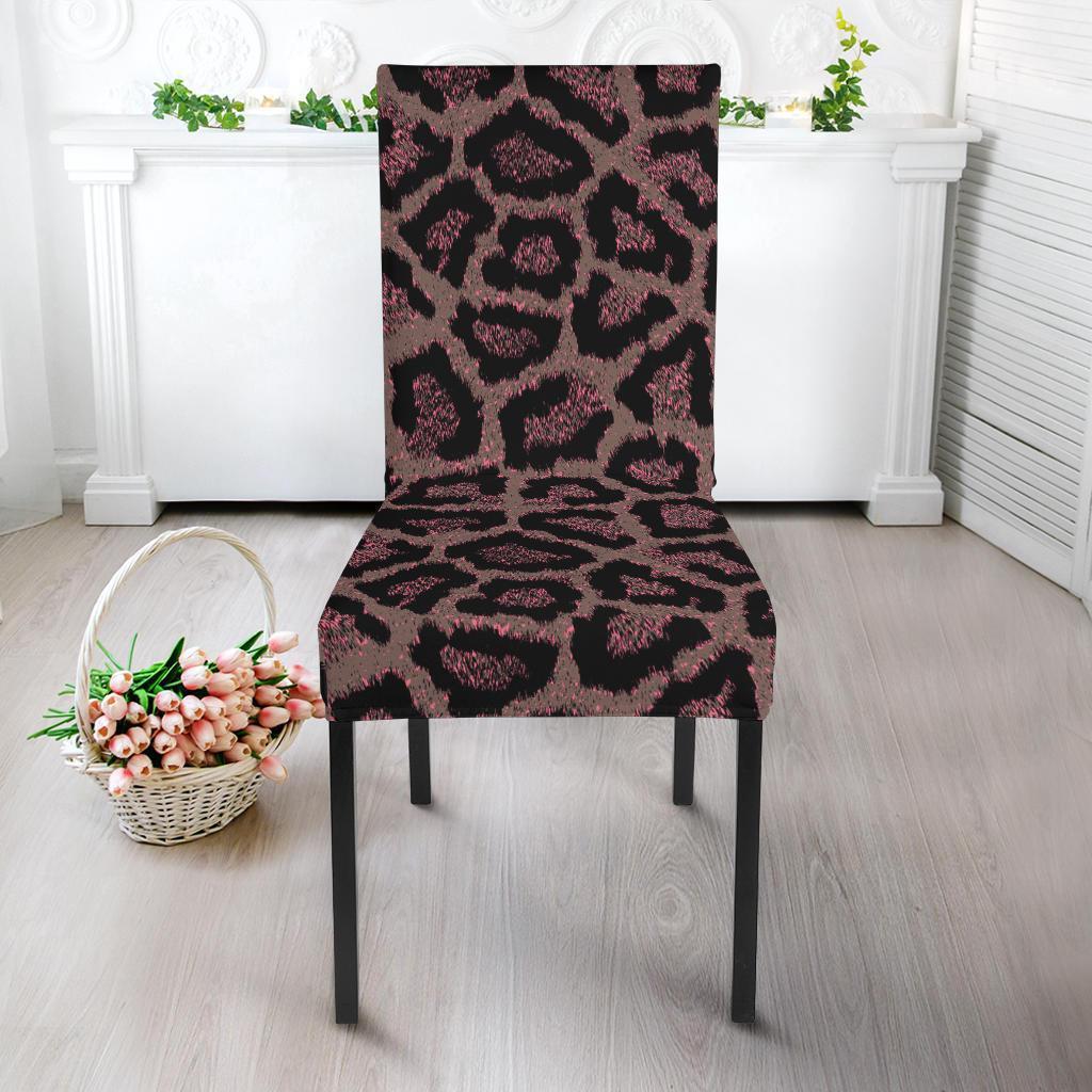 Brown Cheetah Leopard Pattern Print Chair Cover-grizzshop