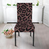 Brown Cheetah Leopard Pattern Print Chair Cover-grizzshop