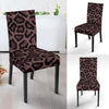 Brown Cheetah Leopard Pattern Print Chair Cover-grizzshop