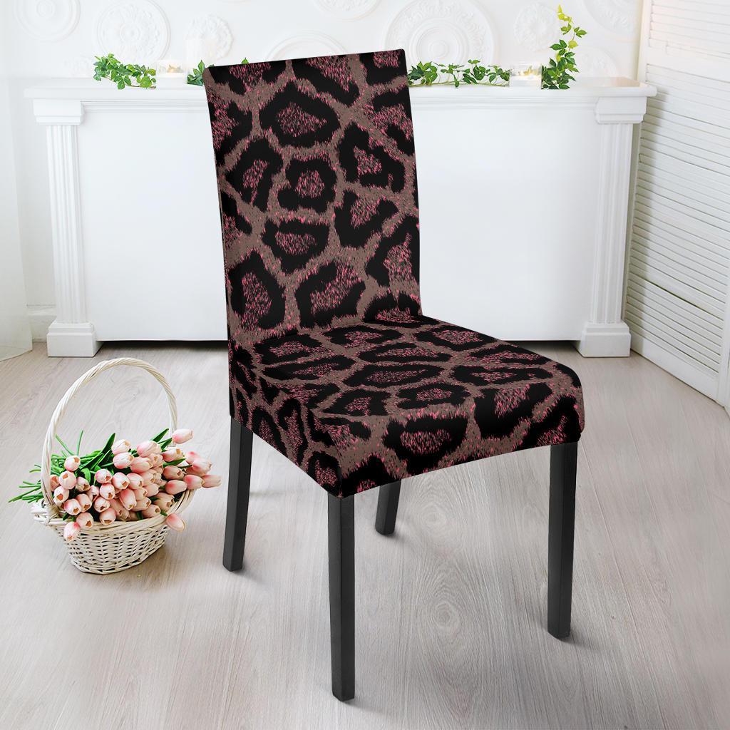 Brown Cheetah Leopard Pattern Print Chair Cover-grizzshop