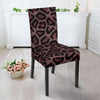 Brown Cheetah Leopard Pattern Print Chair Cover-grizzshop