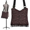 Brown Cheetah Leopard Pattern Print Crossbody Bags-grizzshop