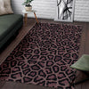 Brown Cheetah Leopard Pattern Print Floor Mat-grizzshop