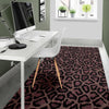 Brown Cheetah Leopard Pattern Print Floor Mat-grizzshop