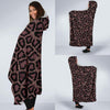 Brown Cheetah Leopard Pattern Print Hooded Blanket-grizzshop