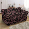 Brown Cheetah Leopard Pattern Print Loveseat Cover-grizzshop