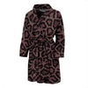 Brown Cheetah Leopard Pattern Print Men Long Robe-grizzshop