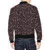 Brown Cheetah Leopard Pattern Print Men's Bomber Jacket-grizzshop