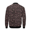 Brown Cheetah Leopard Pattern Print Men's Bomber Jacket-grizzshop