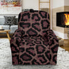 Brown Cheetah Leopard Pattern Print Recliner Cover-grizzshop