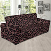 Brown Cheetah Leopard Pattern Print Sofa Covers-grizzshop