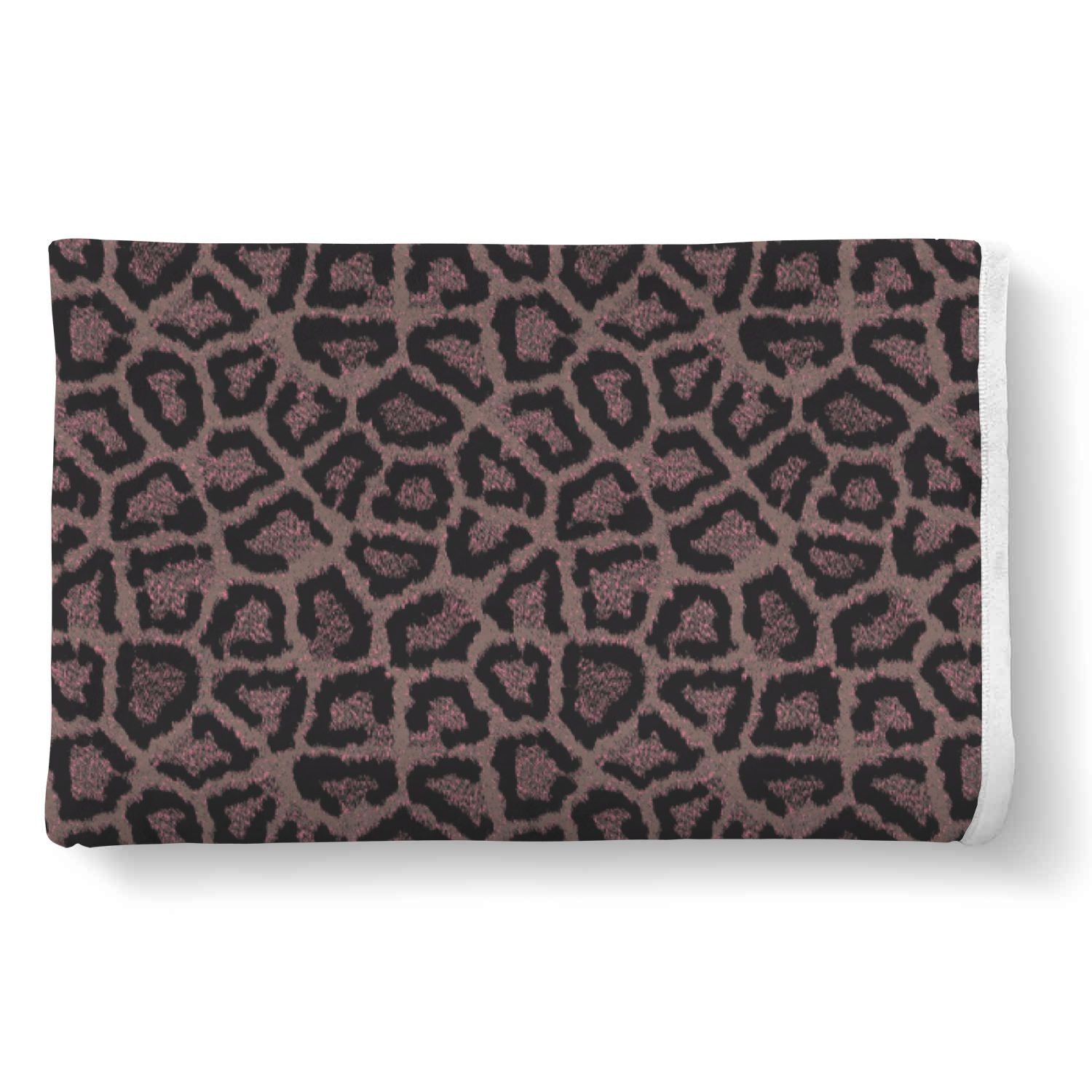 Brown Cheetah Leopard Pattern Print Throw Blanket-grizzshop