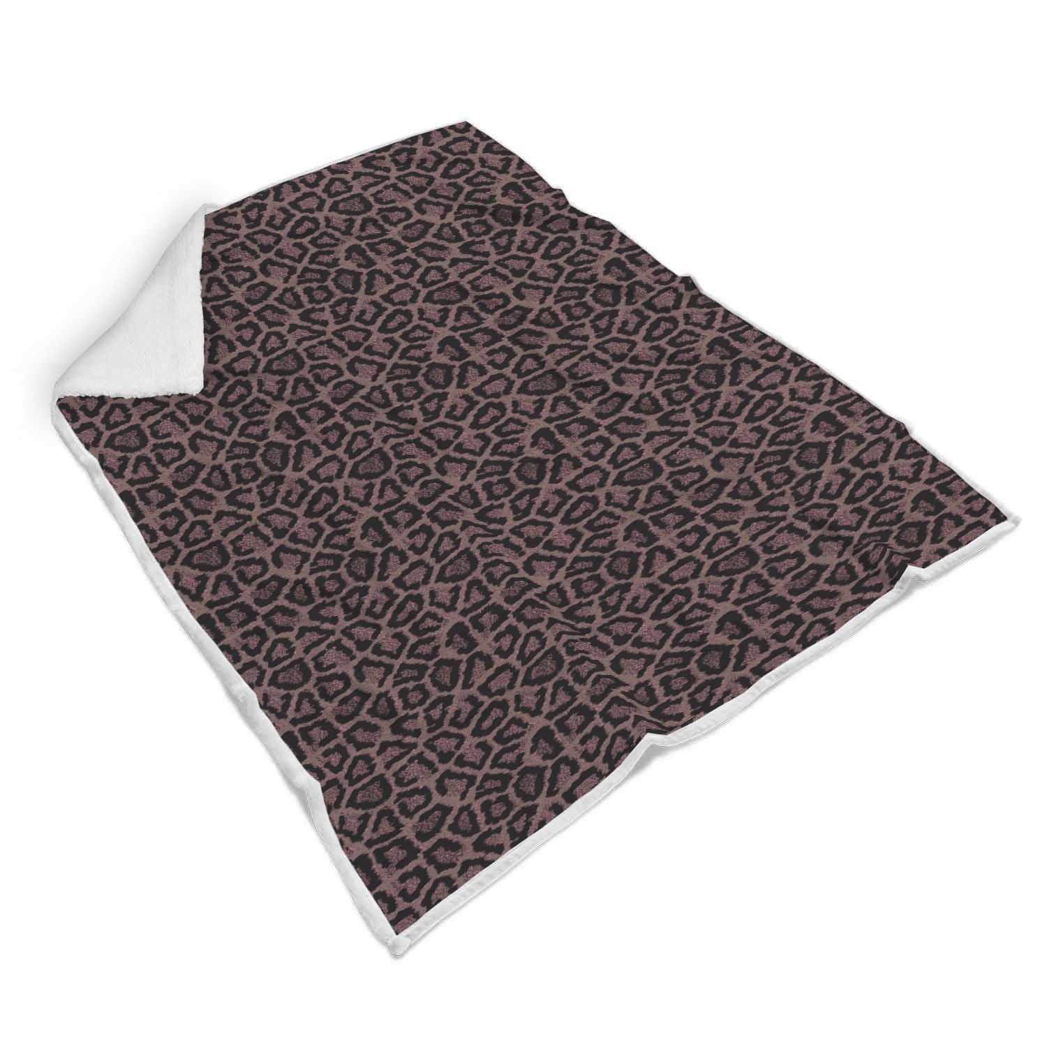 Brown Cheetah Leopard Pattern Print Throw Blanket-grizzshop