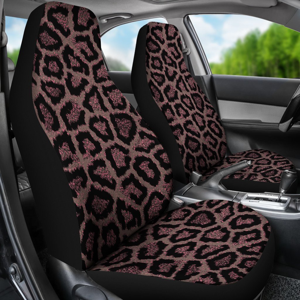 Brown Cheetah Leopard Pattern Print Universal Fit Car Seat Cover-grizzshop