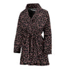 Brown Cheetah Leopard Pattern Print Women Long Robe-grizzshop