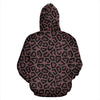 Brown Cheetah Leopard Pattern Print Women Men Pullover Hoodie-grizzshop