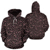 Brown Cheetah Leopard Pattern Print Women Men Pullover Hoodie-grizzshop