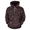 Brown Cheetah Leopard Pattern Print Women Men Pullover Hoodie-grizzshop