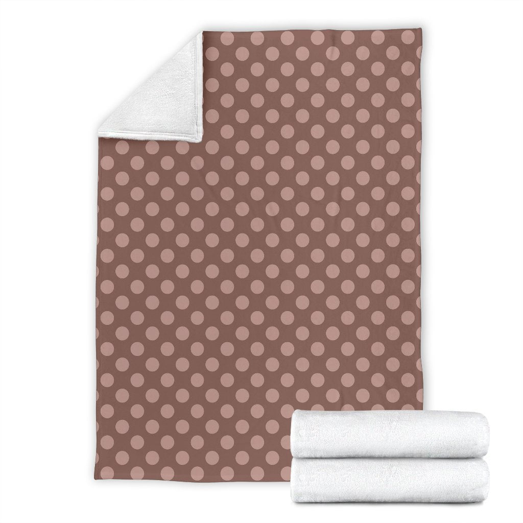 Brown Chocolate Polka dot Pattern Print Blanket-grizzshop