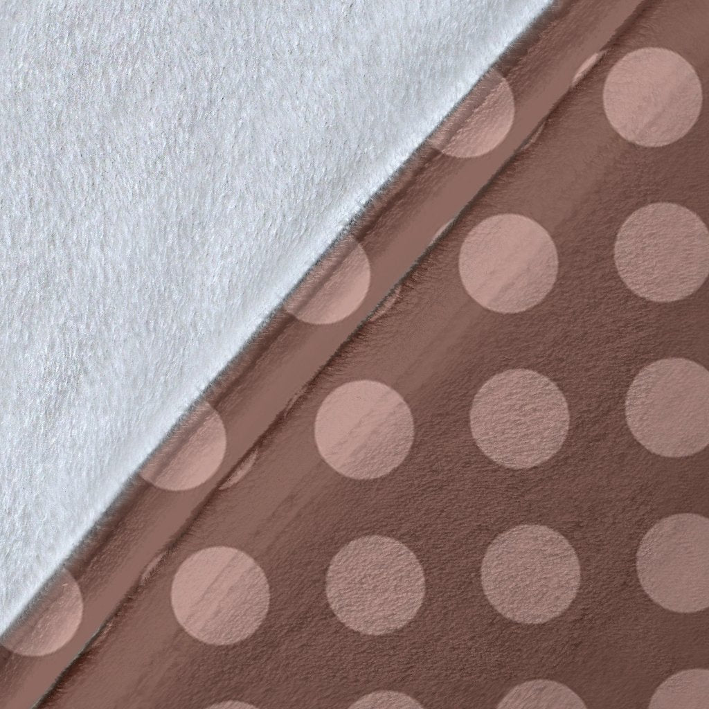 Brown Chocolate Polka dot Pattern Print Blanket-grizzshop