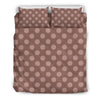 Brown Chocolate Polka dot Pattern Print Duvet Cover Bedding Set-grizzshop