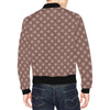 Brown Chocolate Polka dot Pattern Print Men's Bomber Jacket-grizzshop