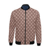 Brown Chocolate Polka dot Pattern Print Men's Bomber Jacket-grizzshop