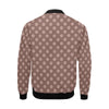 Brown Chocolate Polka dot Pattern Print Men's Bomber Jacket-grizzshop