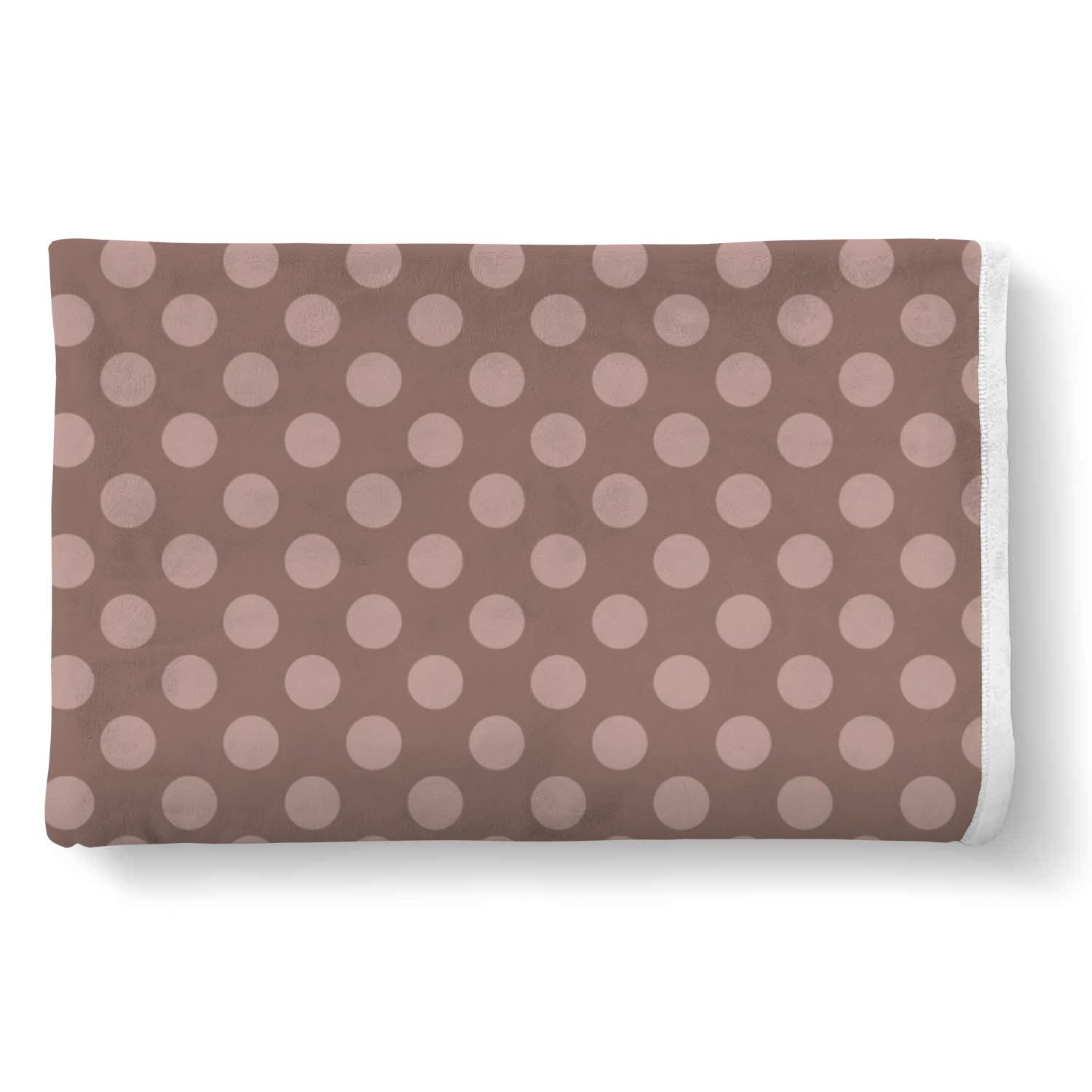 Brown Chocolate Polka dot Pattern Print Throw Blanket-grizzshop