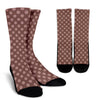 Brown Chocolate Polka dot Pattern Print Unisex Crew Socks-grizzshop