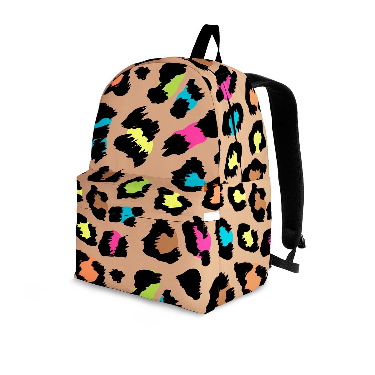 Brown Colorful Cheetah Print Backpack-grizzshop