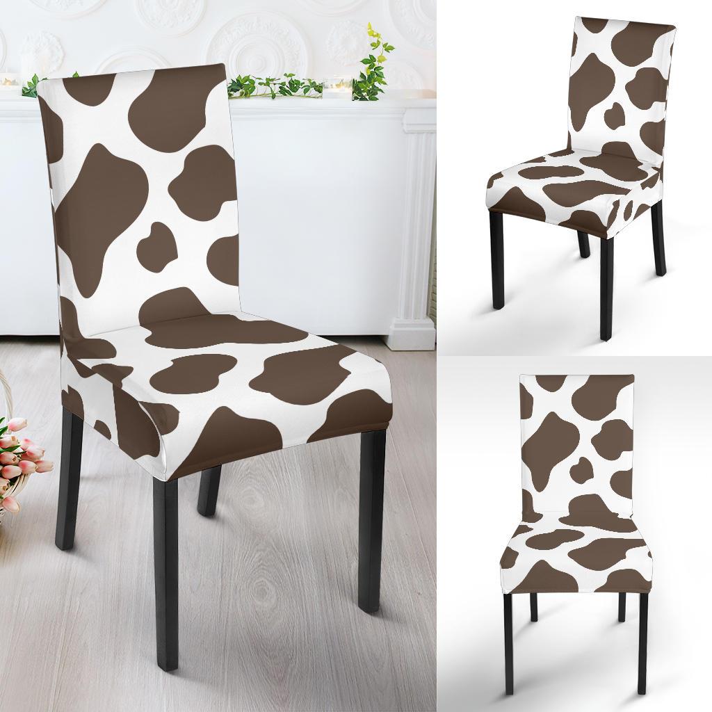 Brown Cow Pattern Print Chair Cover-grizzshop