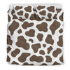 Brown Cow Pattern Print Duvet Cover Bedding Set-grizzshop