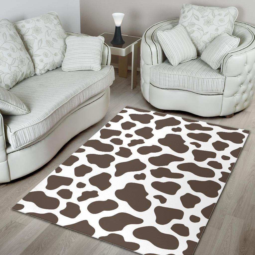 Brown Cow Pattern Print Floor Mat-grizzshop