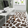 Brown Cow Pattern Print Floor Mat-grizzshop