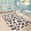 Brown Cow Pattern Print Floor Mat-grizzshop