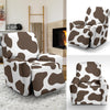 Brown Cow Pattern Print Recliner Cover-grizzshop