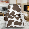 Brown Cow Pattern Print Recliner Cover-grizzshop